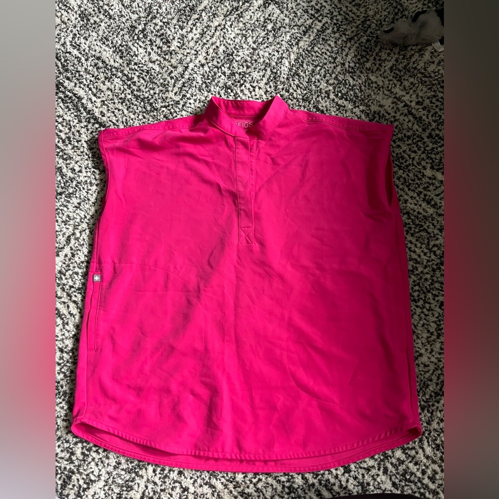Figs Shocking Pink Rafaela Top